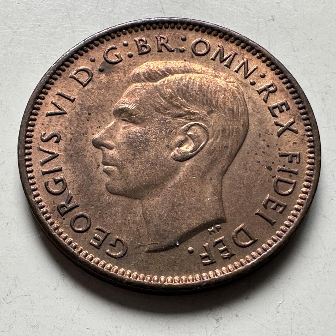 🌹外币初藏🌹🐯2026年第19场 快递已停，正月十五后再发 英国1951年1/4便士 一法新 a