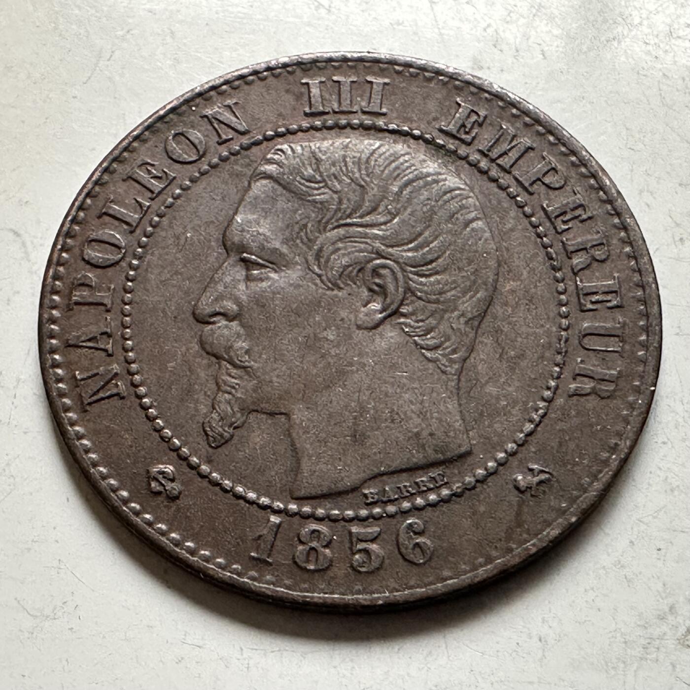 🌹外币初藏🌹🐯2026年第19场 快递已停，正月十五后再发 法国1856年2分 好品相