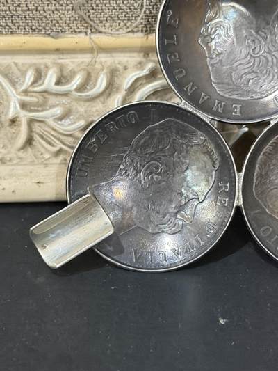 海外回流精品拍卖（五一专场） 法国回流19世纪银制烟灰缸800银（尺寸：8.5cm，28g，有银款800）