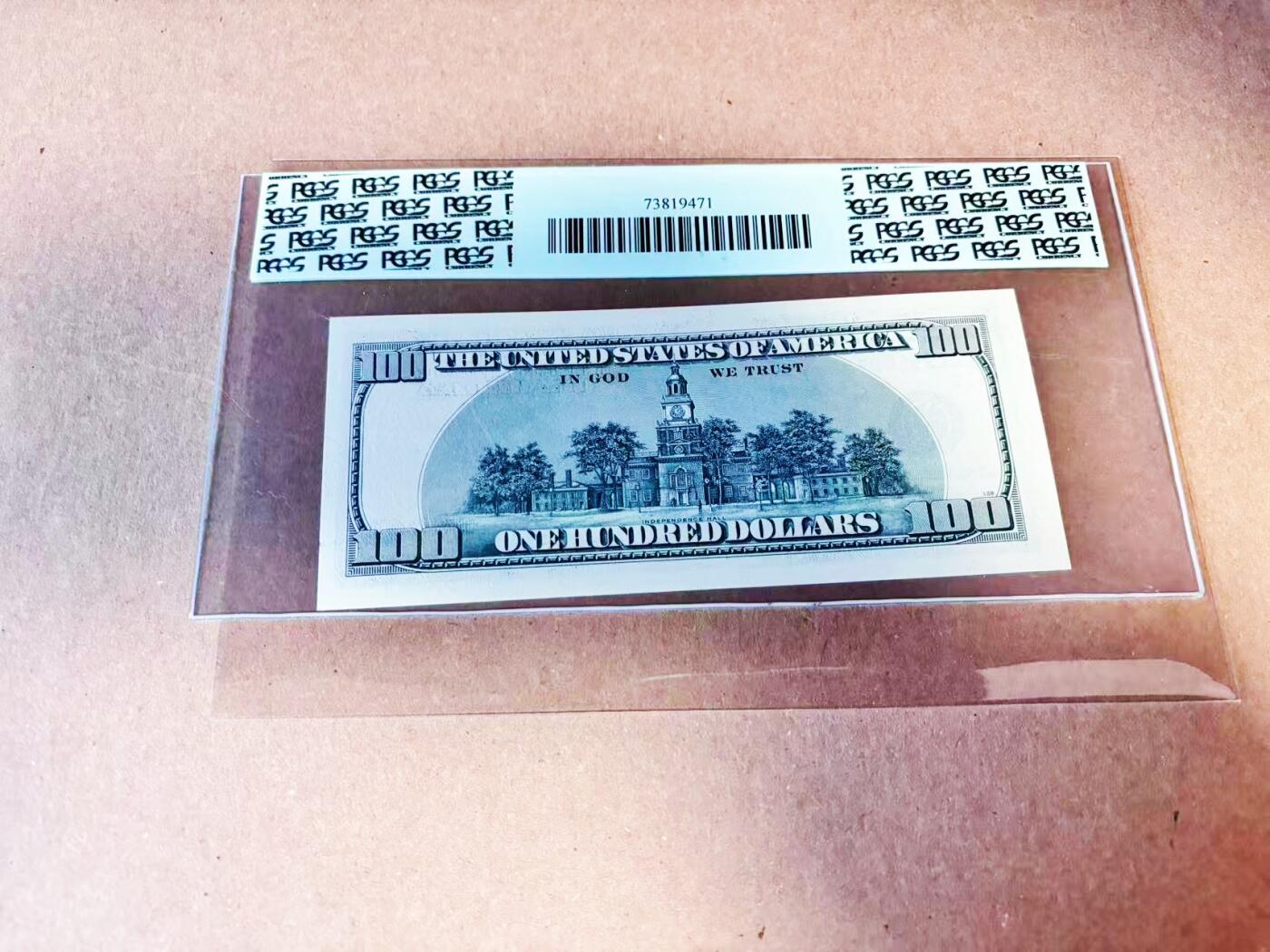 【Blue Auction】世界纸币精拍第786期——18级TOP拍卖/信誉/品质/专业/高效💫(年前收官场） 【补号 少见达拉斯版】美国 1996年100美金 PCGS68EPQ高分