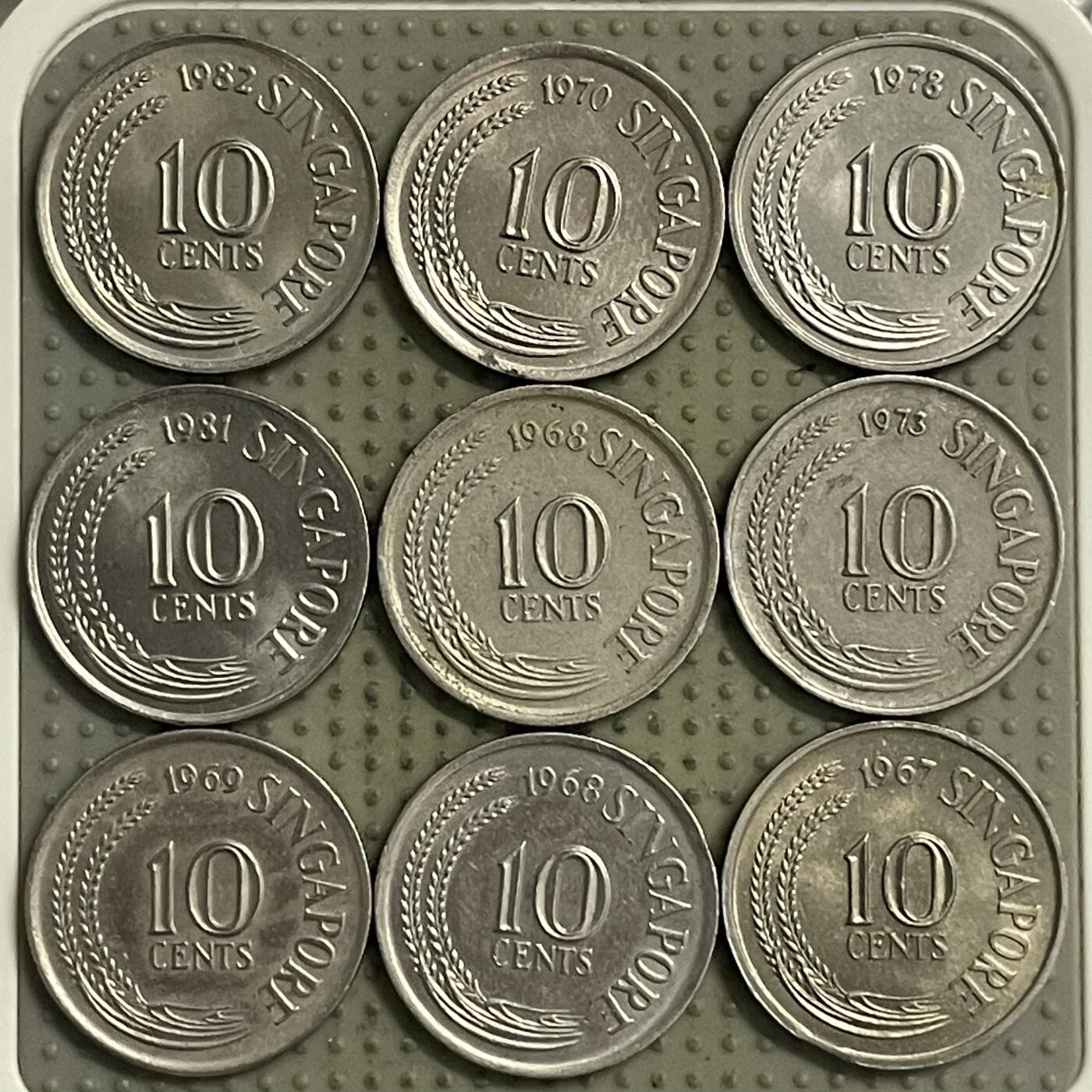 2026年第26场各国散币拍卖（总第176场）年前发货截止到11号 新加坡老版10分9枚