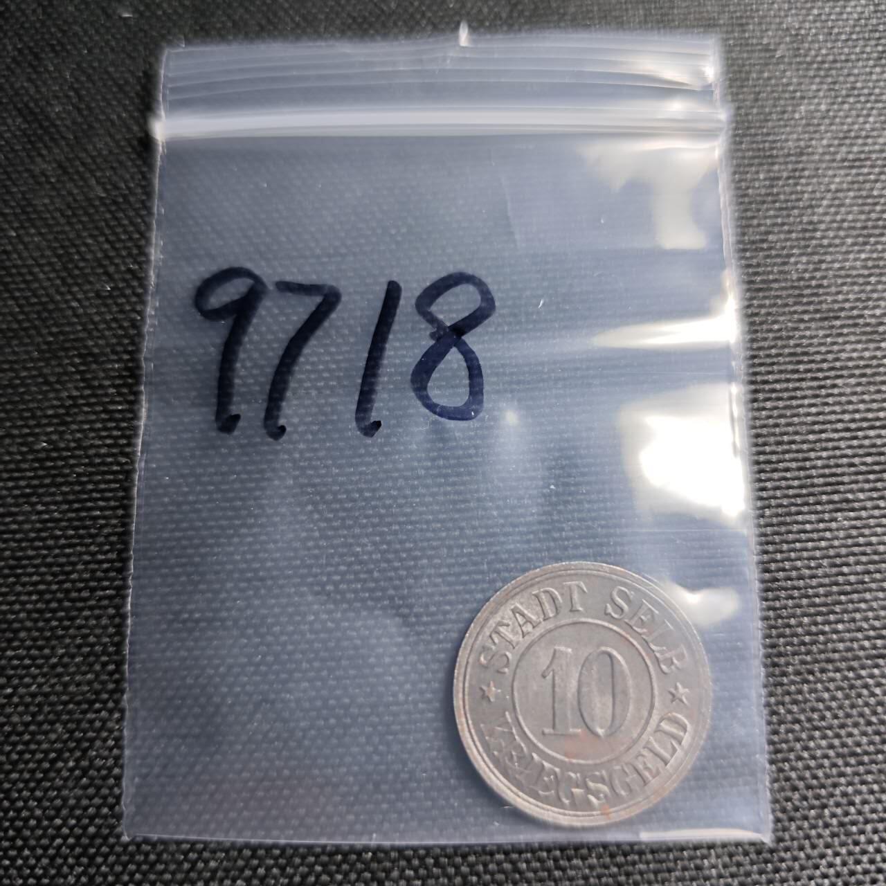 KK钱币收藏小铺  第397期 百期特怕（四拍之一） 2月预留时间 周末发货 1918 德紧塞尔布 10芬尼铁币 好品 