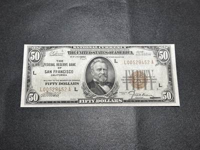 《外钞收藏家》第六百一十期（新年假期场/年后快递恢复正常再发货）（长期征集拍品、欢迎藏友们联系合作） - 1929年美国 橙色库印 非全新 品相如图 尾452