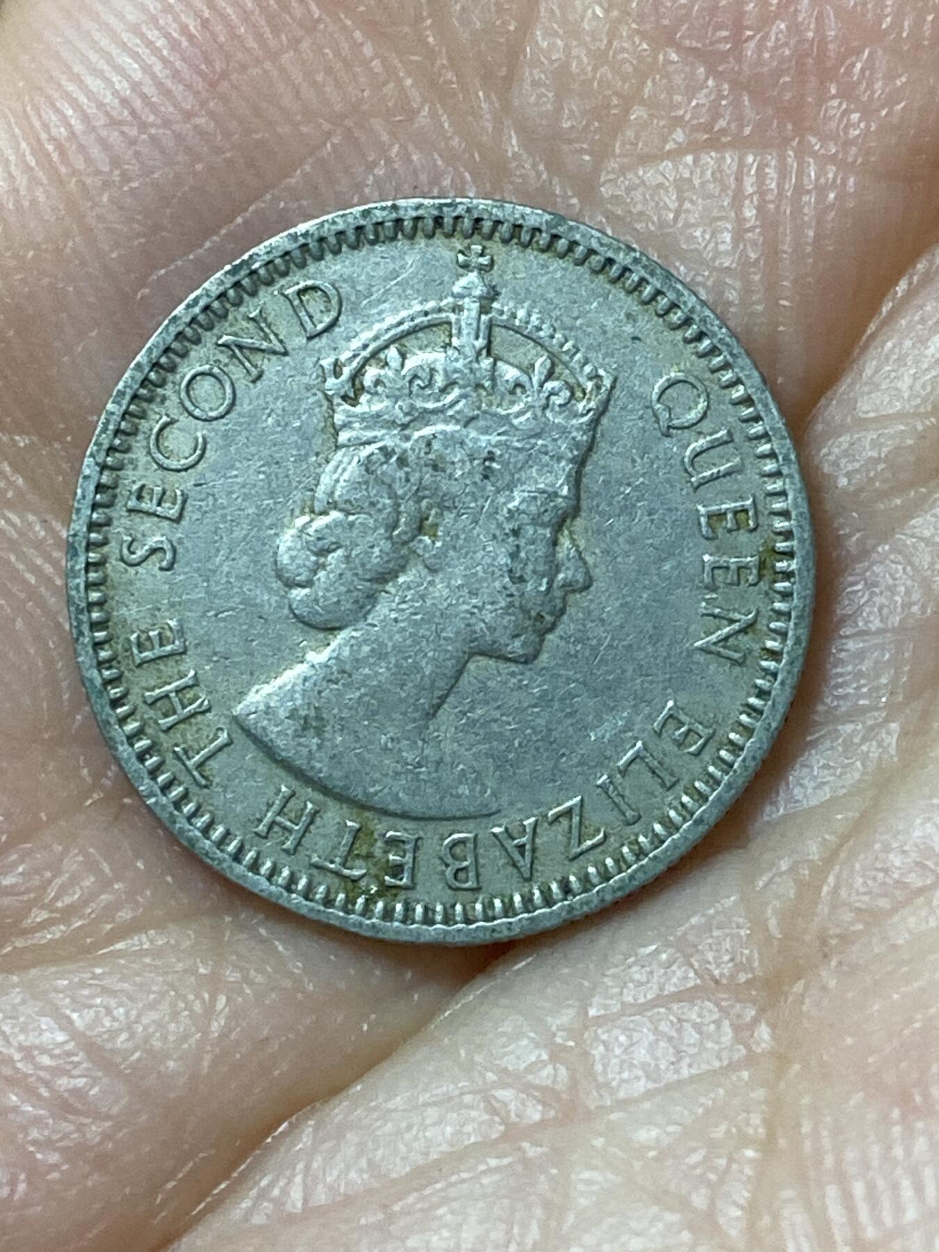 2026年第二十三场(总第一百九十二场）外国好品散币场(年后发货) 英属塞浦路斯1955单年份25米尔(伊丽莎白二世青年带冠，宙斯化身的公牛图案)