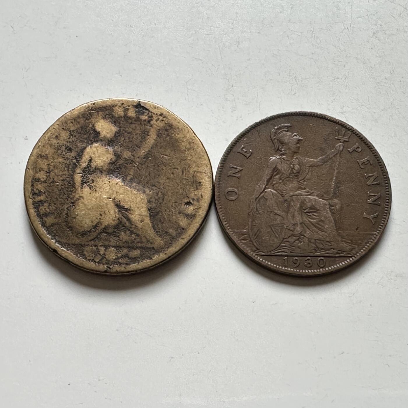 🌹外币初藏🌹🐯2026年第19场 快递已停，正月十五后再发 少见的乔治四世一便士黄铜代用币 33毫米16.1克