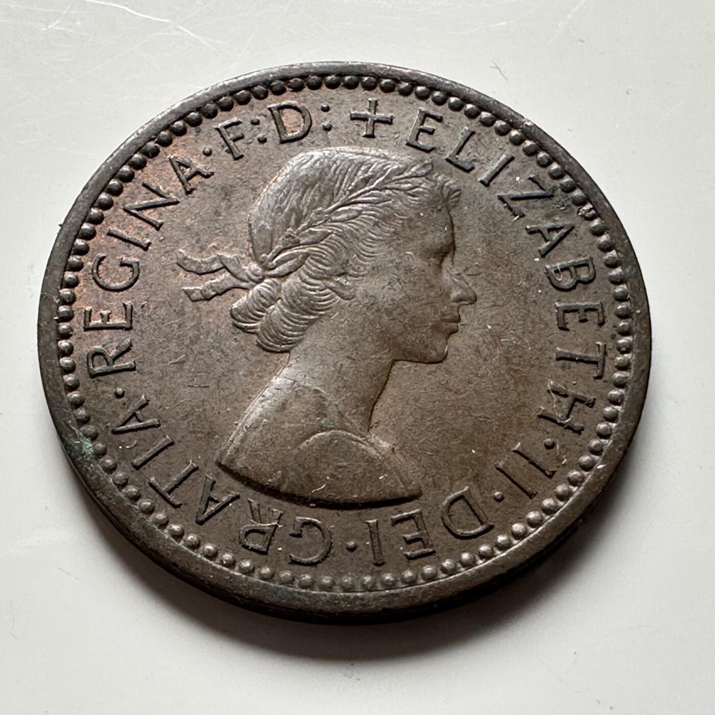 🌹外币初藏🌹🐯2026年第19场 快递已停，正月十五后再发 英国1954年1/4便士 一法新 