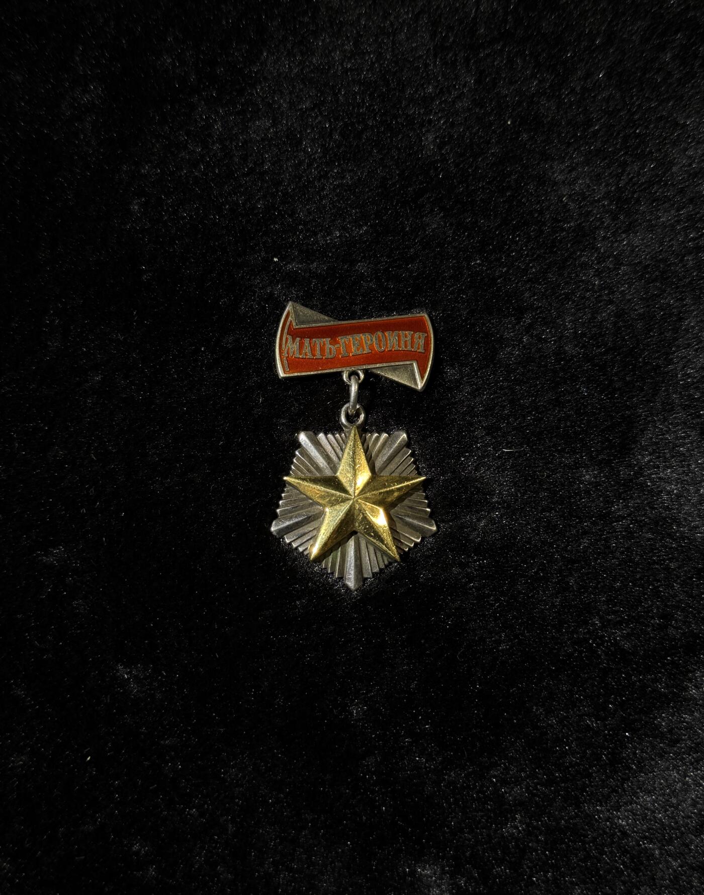 欢庆春节！戎马世界章牌大赏第111期春节大拍 苏联英雄母亲金星奖章，含金4.5g左右