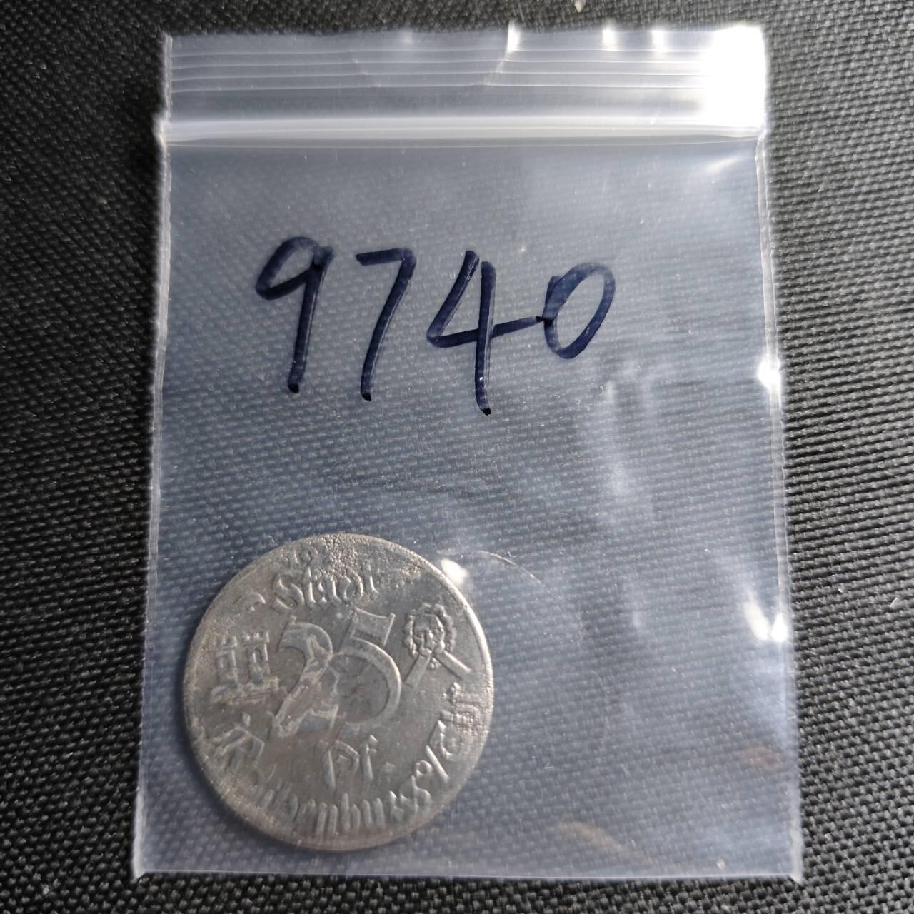 KK钱币收藏小铺  第397期 百期特怕（四拍之一） 2月预留时间 周末发货  1921德紧 罗滕堡市25芬尼 铁币