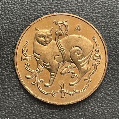 回流0301 - 全新 英属马恩岛1982年1便士 无尾猫