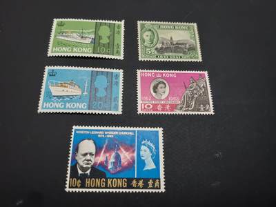 博彦收藏   2月28日 8点邮票专场 全场包邮 - 香港 纪念票散票5枚 背贴 上品