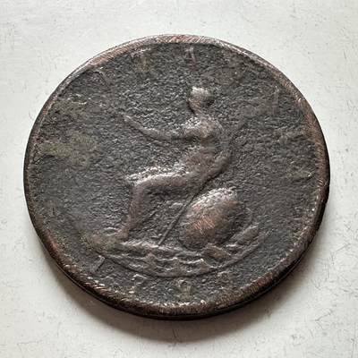 🌹外币初藏🌹🐯2026年第19场 快递已停，正月十五后再发 - 英国1799年乔治三世1便士铜币 12.1克 30毫米