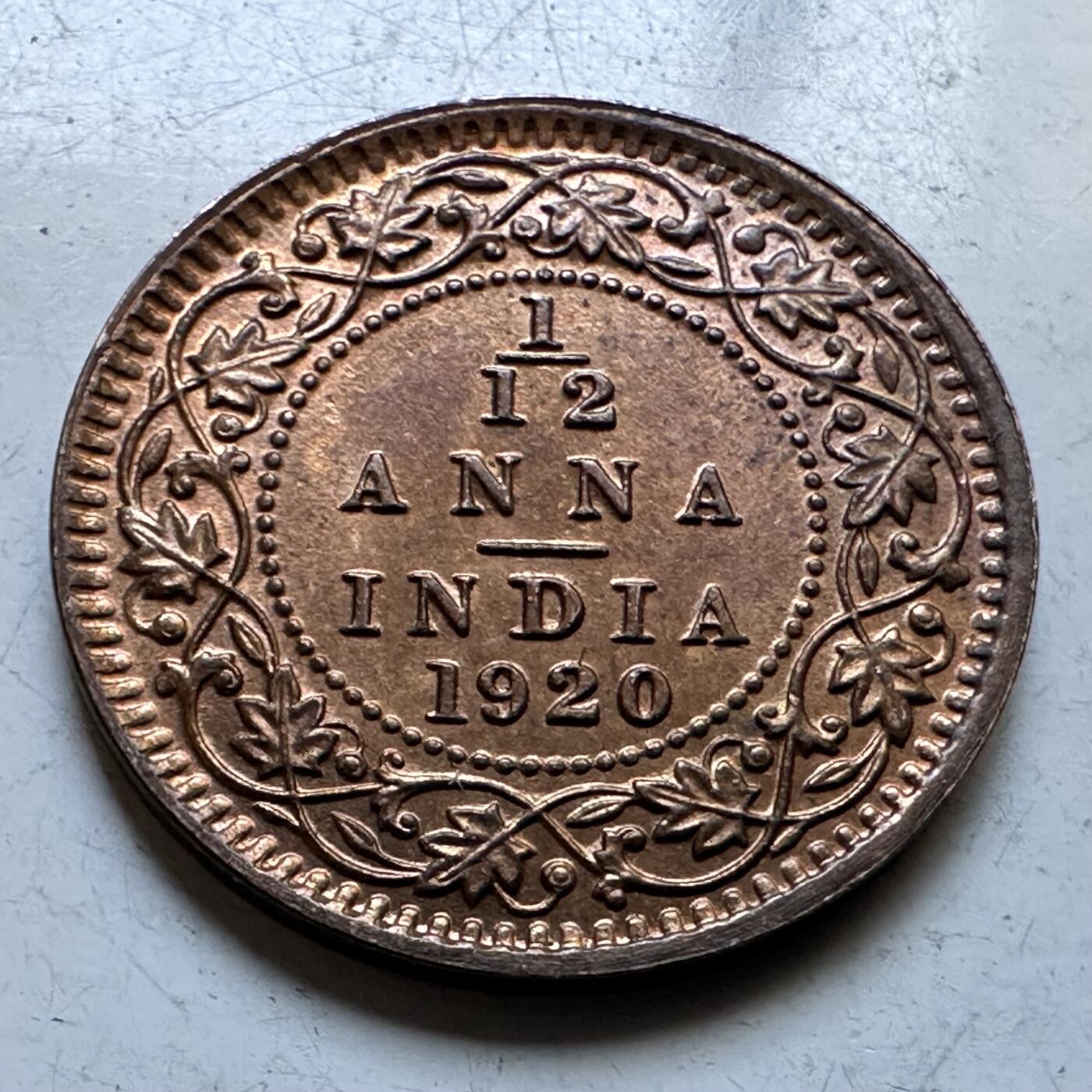 🌹外币初藏🌹🐯2026年第19场 快递已停，正月十五后再发 英属印度1920年1/12安娜