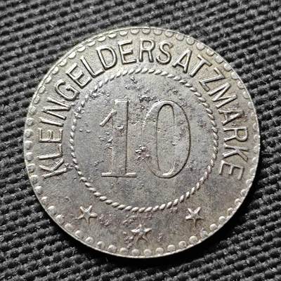 KK钱币收藏小铺  第397期 百期特怕（四拍之一） 2月预留时间 周末发货 - ND（1917） 德紧萨尔菲尔德 10芬尼铁币 