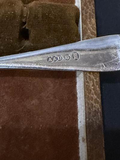 海外回流精品拍卖（五一专场） 法国回流包银勺子一套（12.1cm，82.8g，有款）