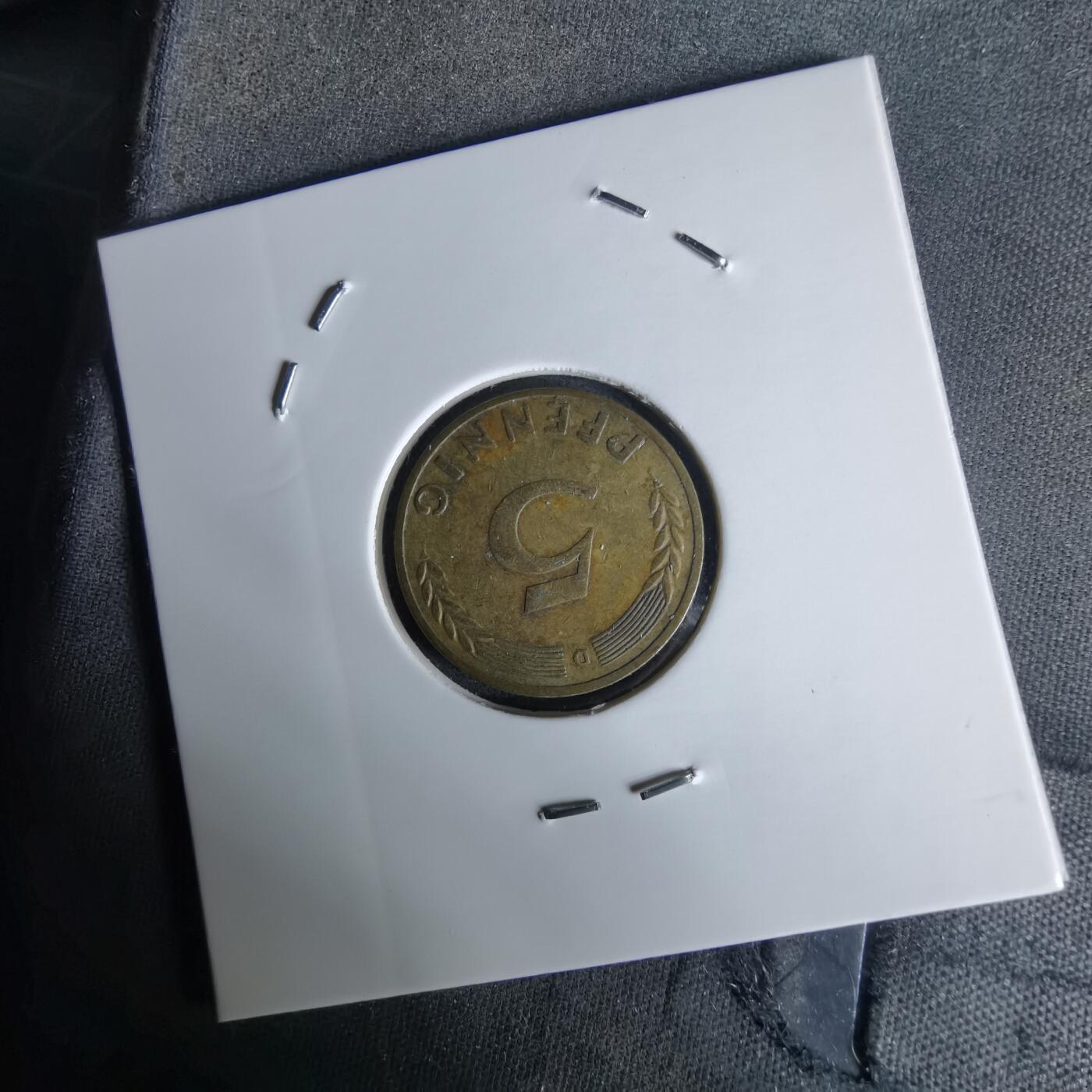 沼泽如烟--第991场 德国1949年5芬尼银行版