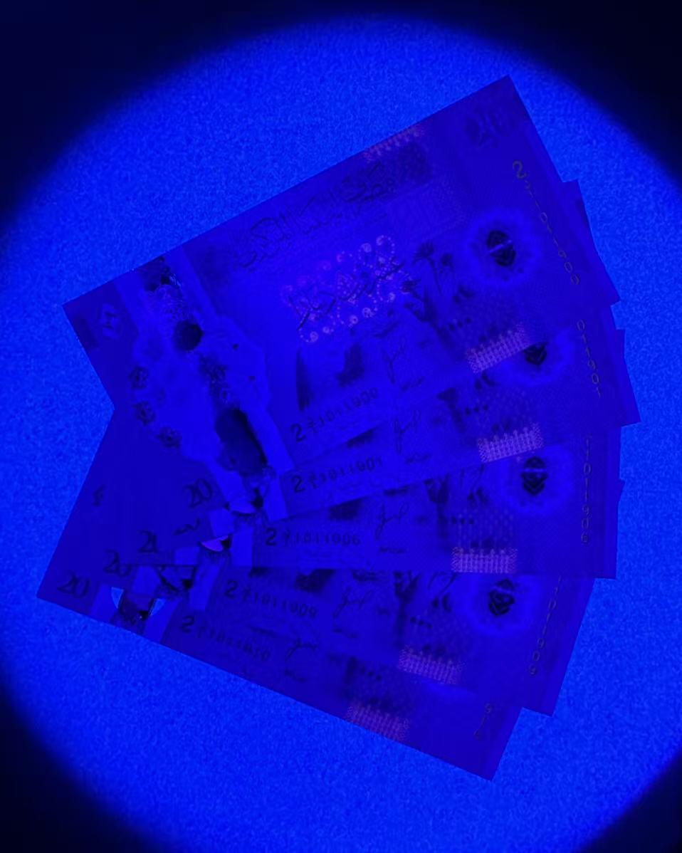 【Blue Auction】世界纸币精拍第786期——18级TOP拍卖/信誉/品质/专业/高效💫(年前收官场） 【一组5张首发倒置号】利比亚 新版 20第纳尔 全新UNC