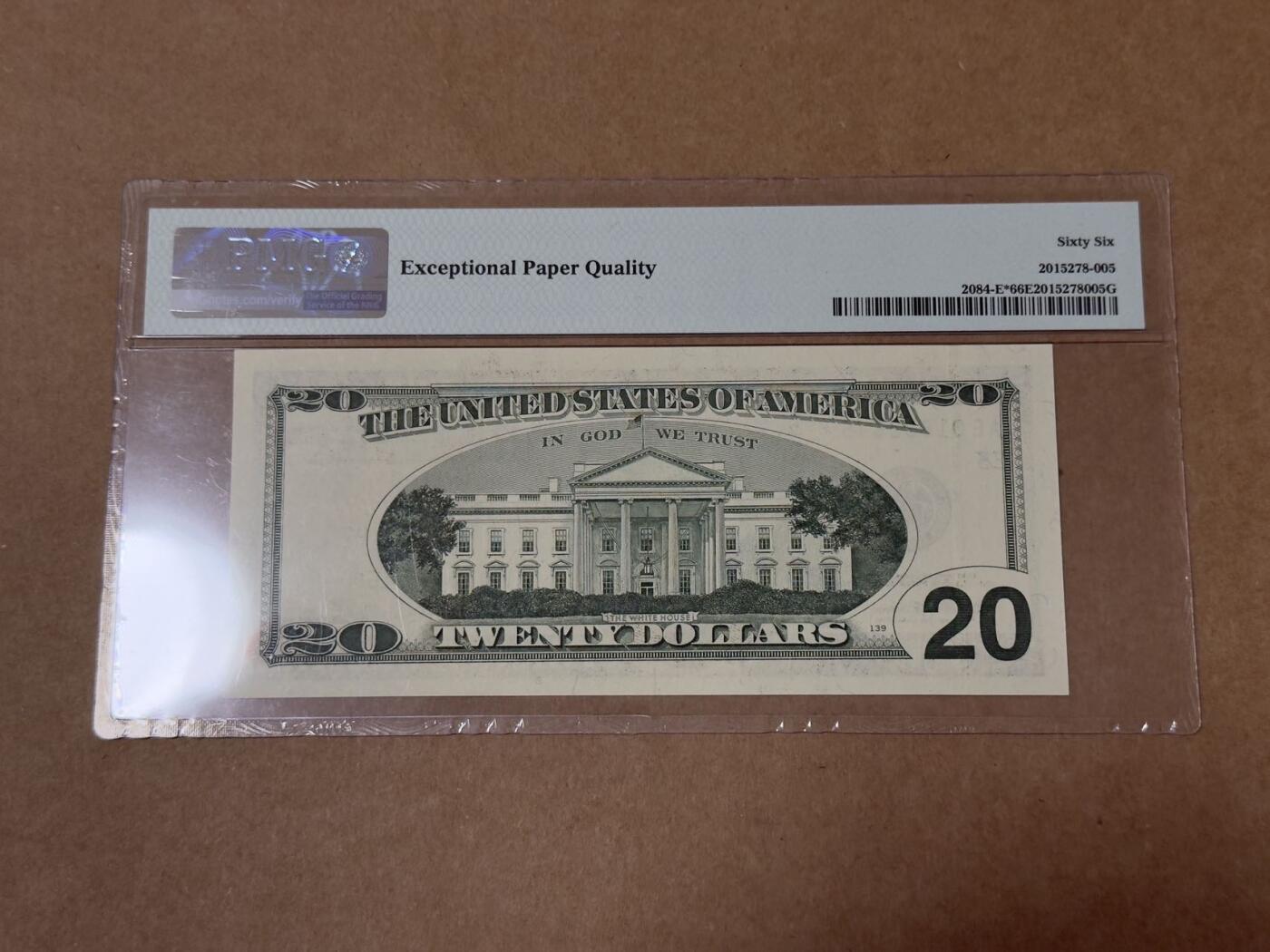 【礼羽收藏】🌏世界钱币拍卖第124期 96年首发20美元补号乱蛇号PMG66分