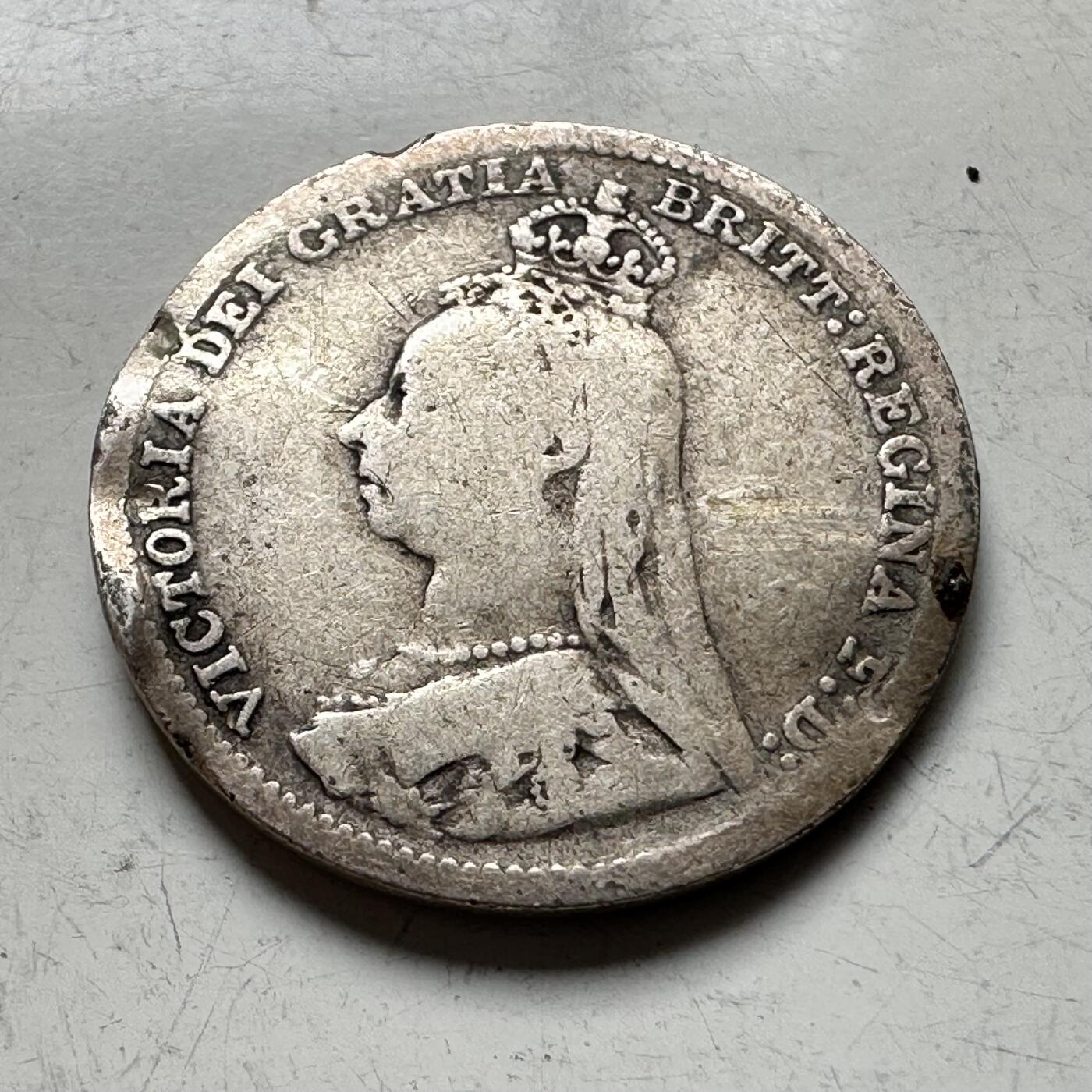 🌹外币初藏🌹🐯2026年第19场 快递已停，正月十五后再发 英国1891年三便士银币 92.5%高银