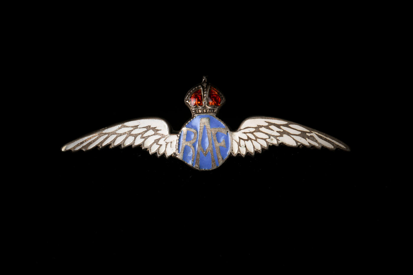 欢庆春节！戎马世界章牌大赏第112期春节大拍  德专场 英国皇家空军飞行员徽章 银制背打SILVER标