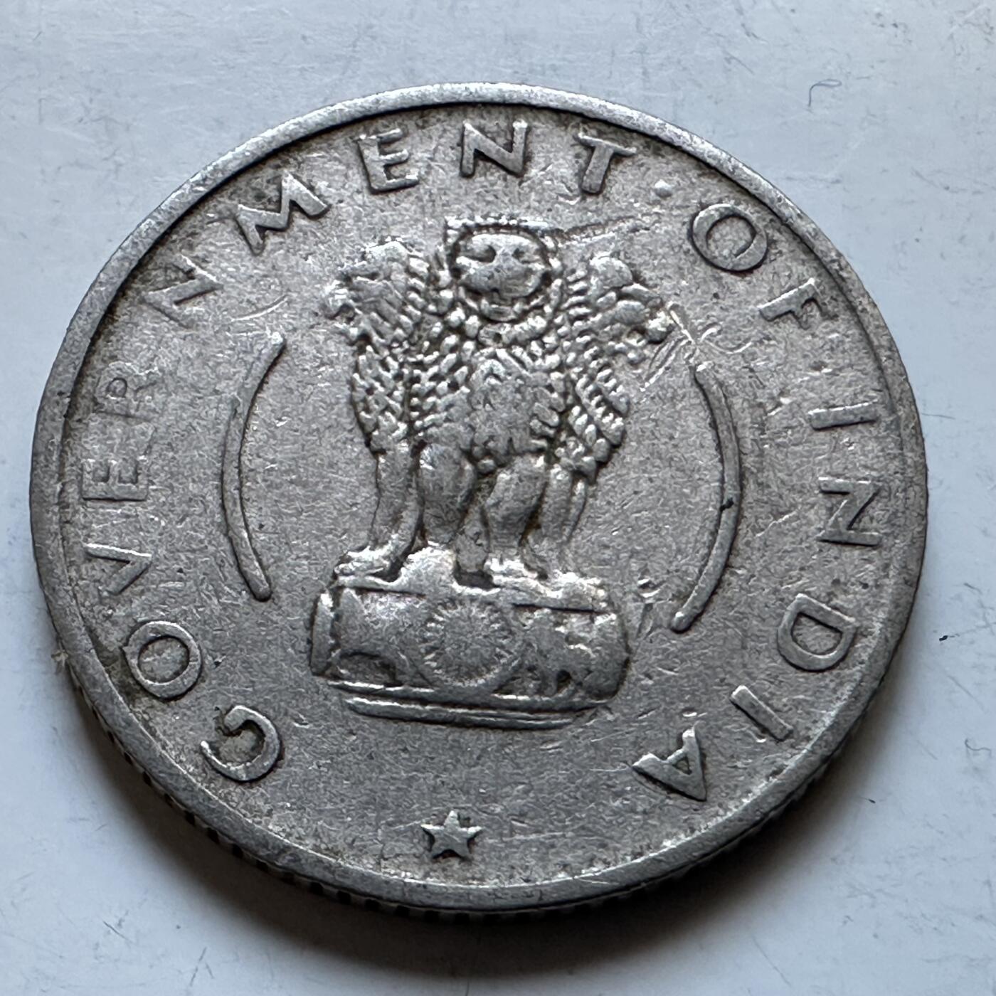 🌹外币初藏🌹🐯2026年第19场 快递已停，正月十五后再发 印度1954年1/4卢比