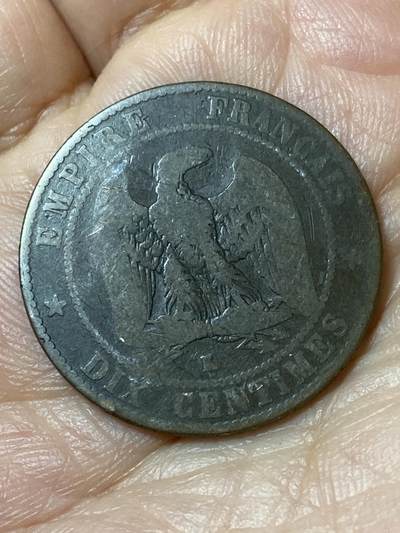 2026年第二十三场(总第一百九十二场）外国好品散币场(年后发货) - 法兰西第二帝国1855年10生丁(拿破仑三世第一版，K标波尔多造)