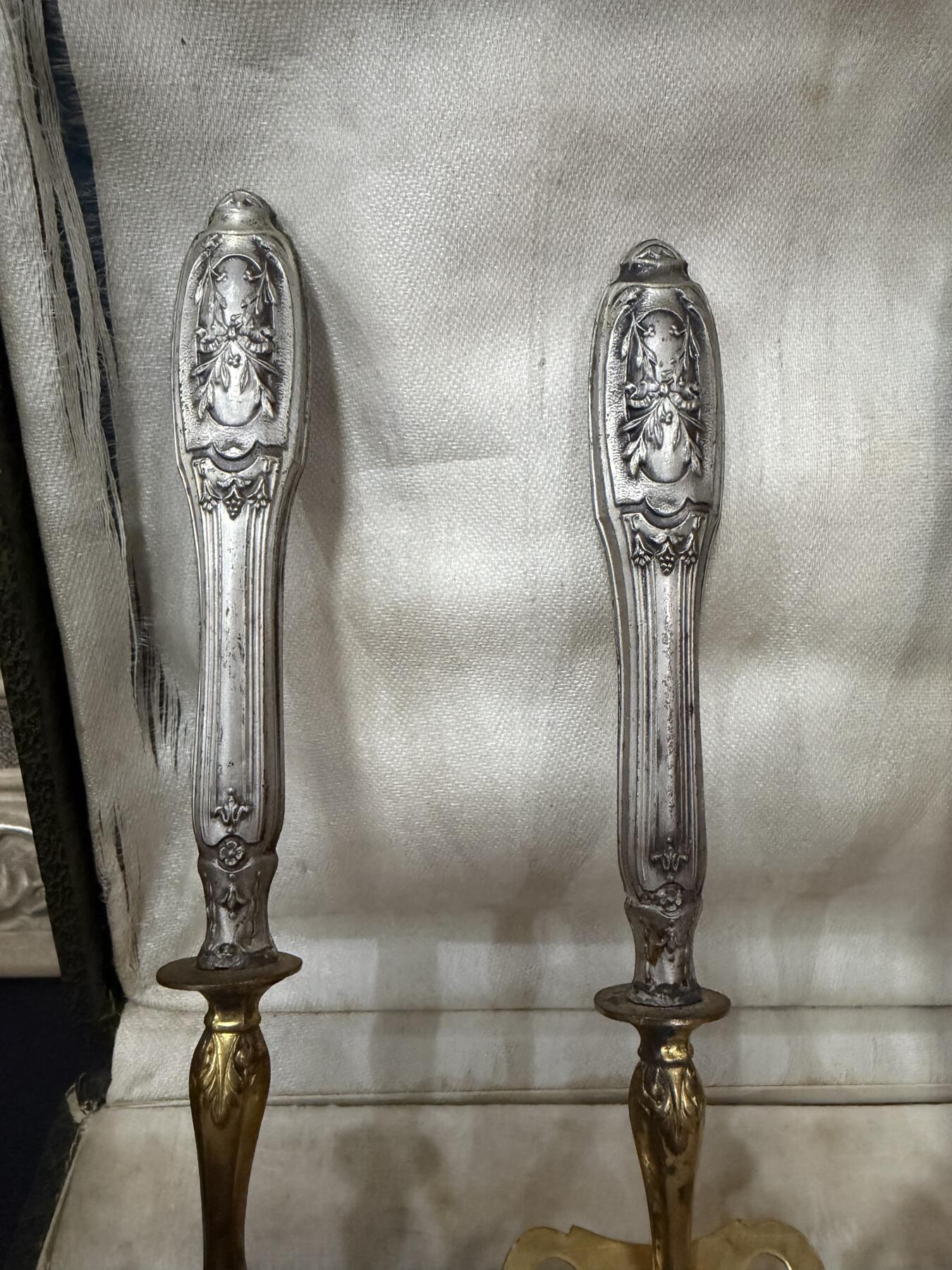 海外回流春节精品专场（一） 法国回流19世纪纯银餐具一套（左起尺寸：17.2cm，16cm，16.5cm，18cm，重：113.4g）