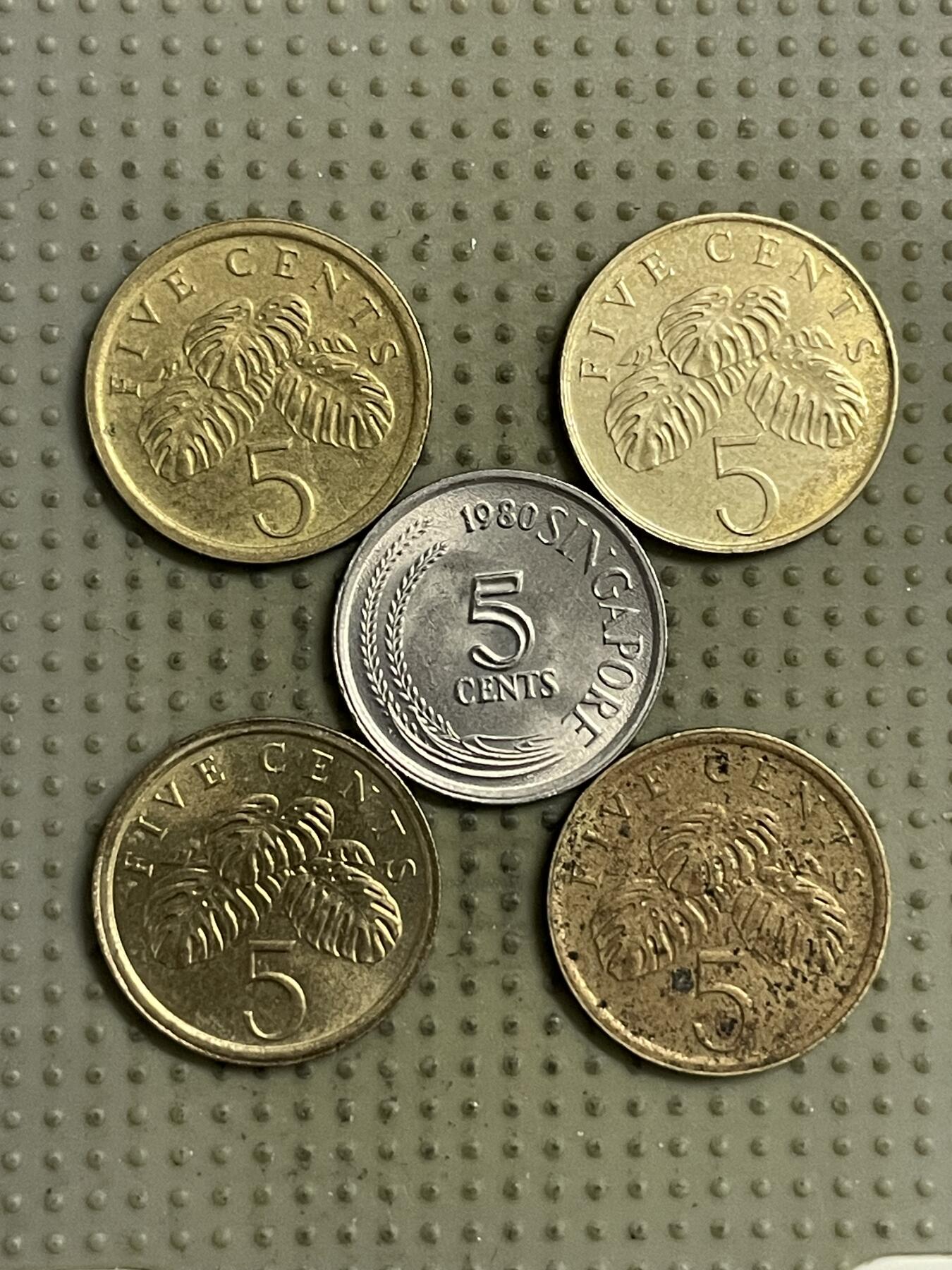 2026年第26场各国散币拍卖（总第176场）年前发货截止到11号 新加坡5分5枚