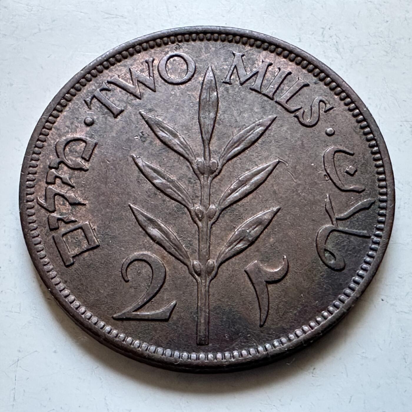 🌹外币初藏🌹🐯2026年第19场 快递已停，正月十五后再发 巴勒斯坦1942年2米尔