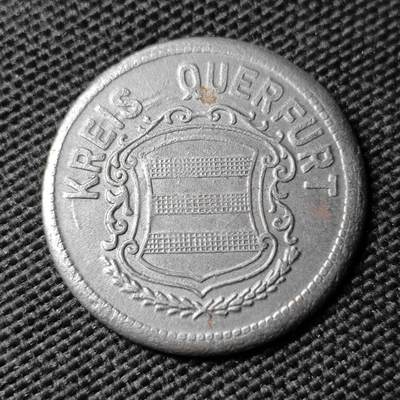 KK钱币收藏小铺  第397期 百期特怕（四拍之一） 2月预留时间 周末发货 - 1918 德紧 库埃尔富尔特50芬尼铁币 好品