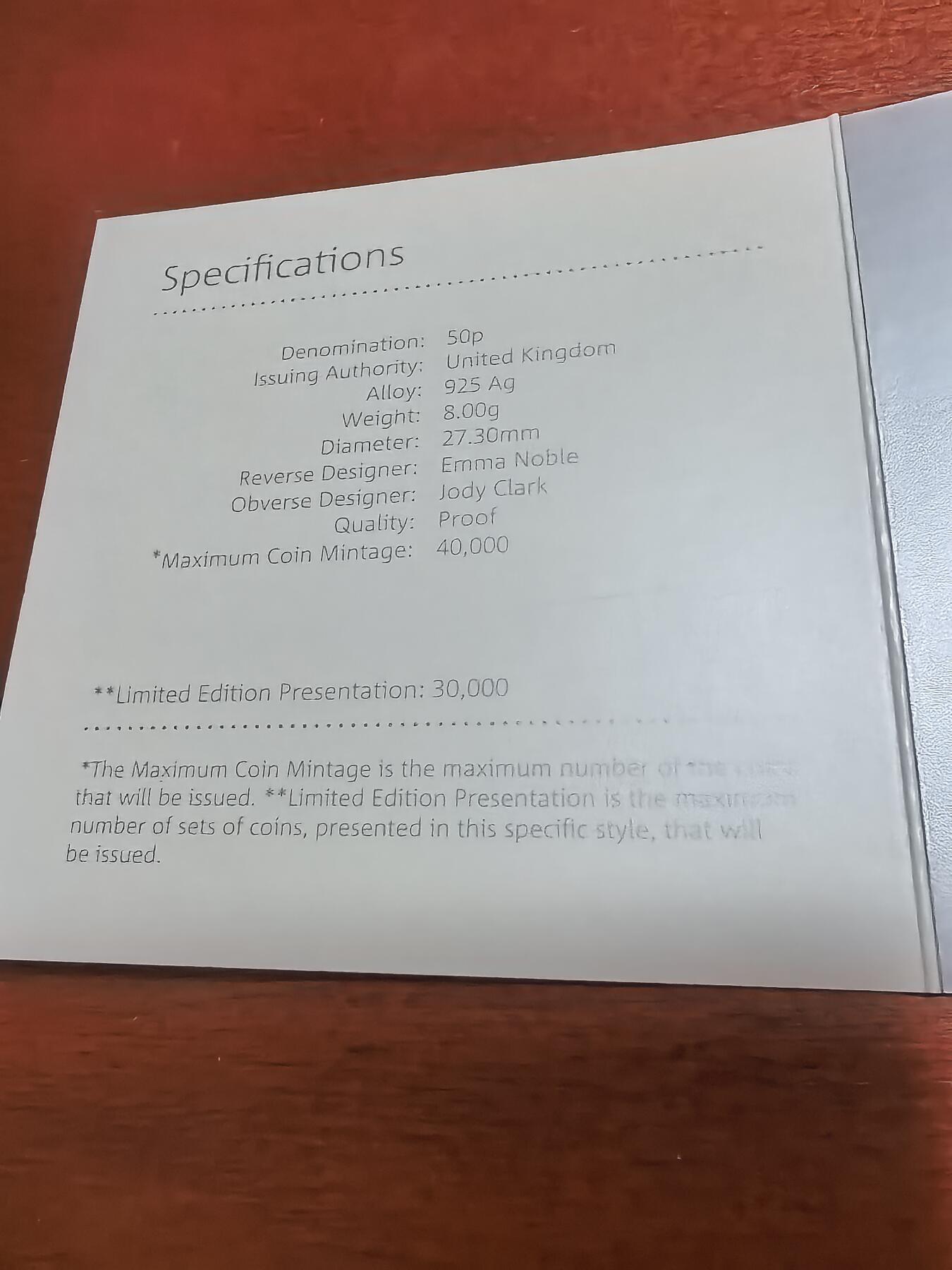 长老汇蛇年精选第一百场拍卖 2017英国彼得兔系列彼得兔50便士精制彩色银币，原盒证