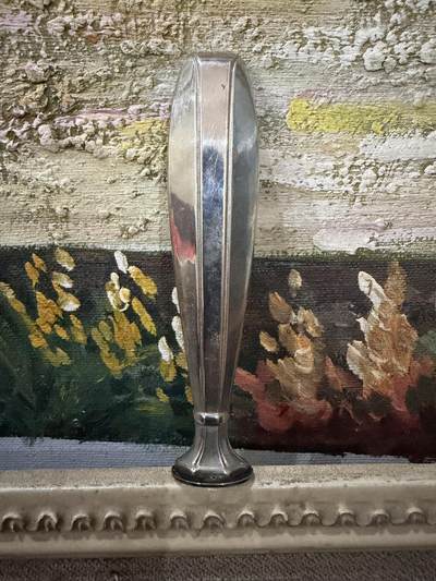 海外回流春节精品专场（一） - 法国回流银火漆章一枚（尺寸：9cm，21.6g，无银标）