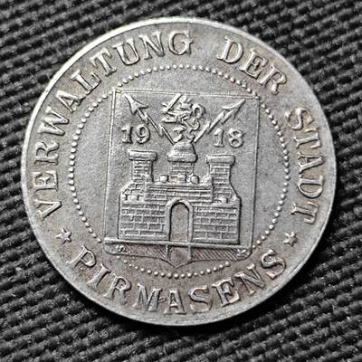 KK钱币收藏小铺  第397期 百期特怕（四拍之一） 2月预留时间 周末发货 -  1918 德紧皮尔马森斯 5芬尼锌币