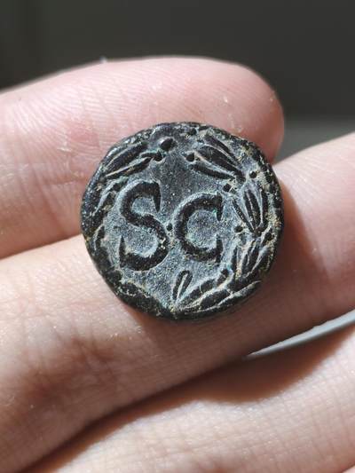 美品！罗马帝国-图密善 SC - “元老院授权” 81-96年 东方城市厚重大铜币 这种类型铜币可能由中央造币并在地方使用