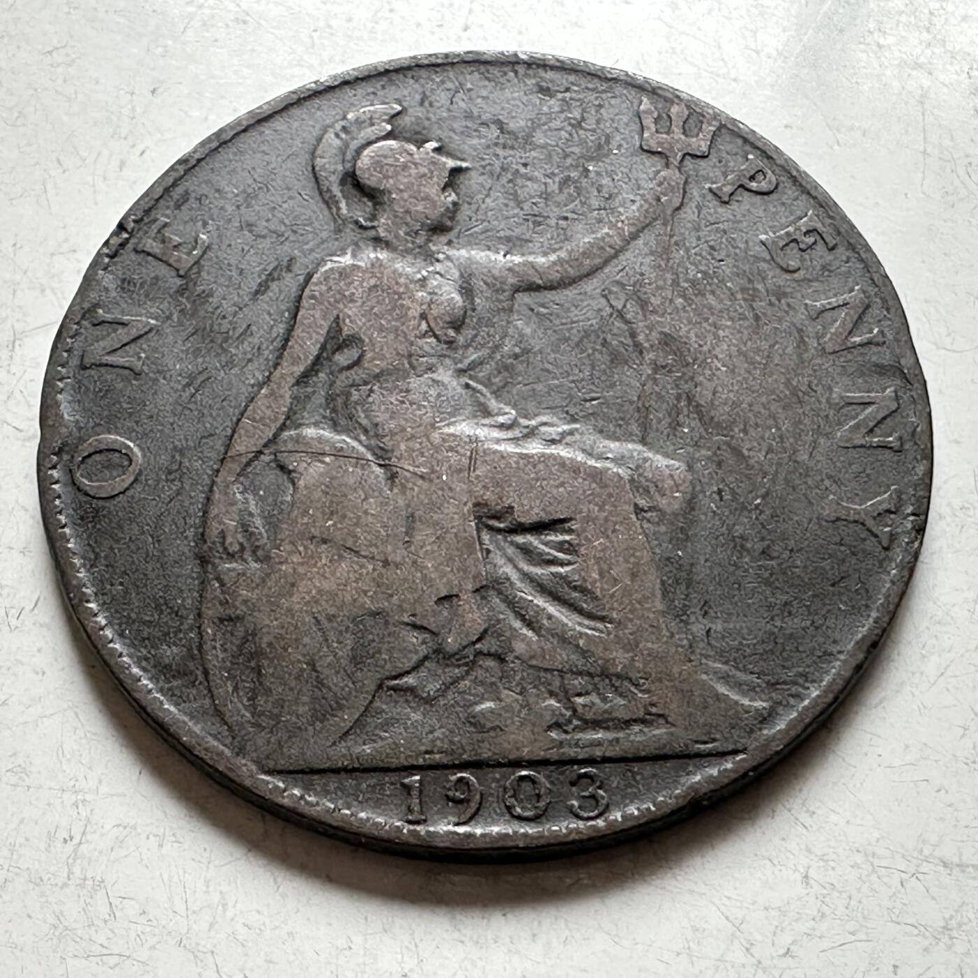 🌹外币初藏🌹🐯2026年第19场 快递已停，正月十五后再发 英国1903年一便士