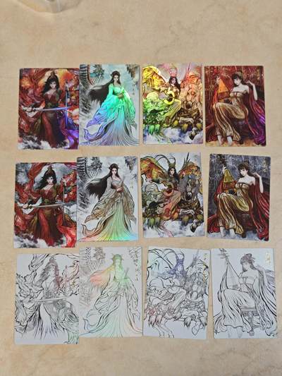 夜之极第三十九期 （2月11日周三晚9点截拍，欢迎竞拍） - 卡德曼 张建东水浒盲盒 第二弹 特卡 四人物 彩，墨，线 12张精雕