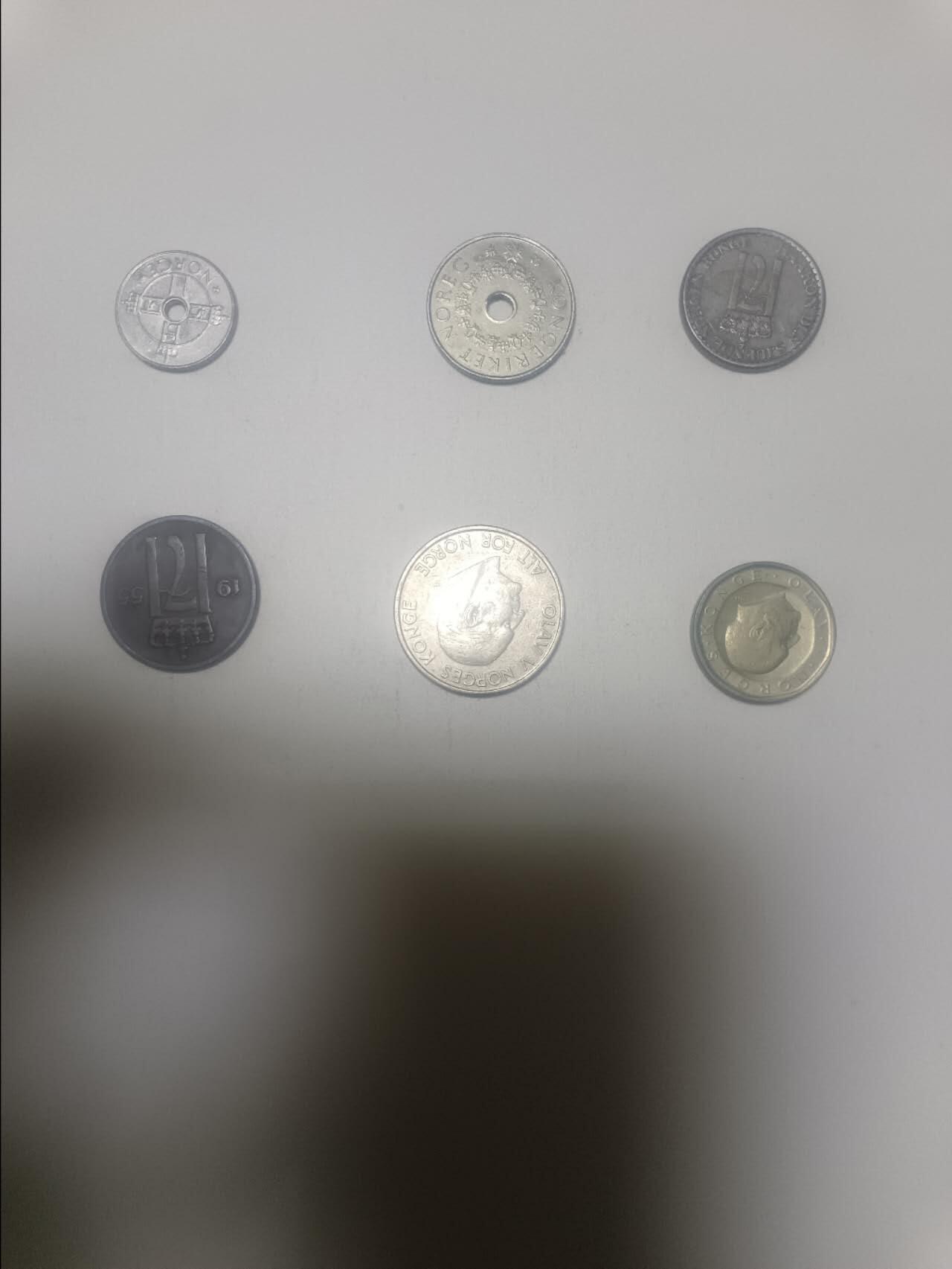 【20260212】非全新纸币和硬币第334场 挪威6枚硬币