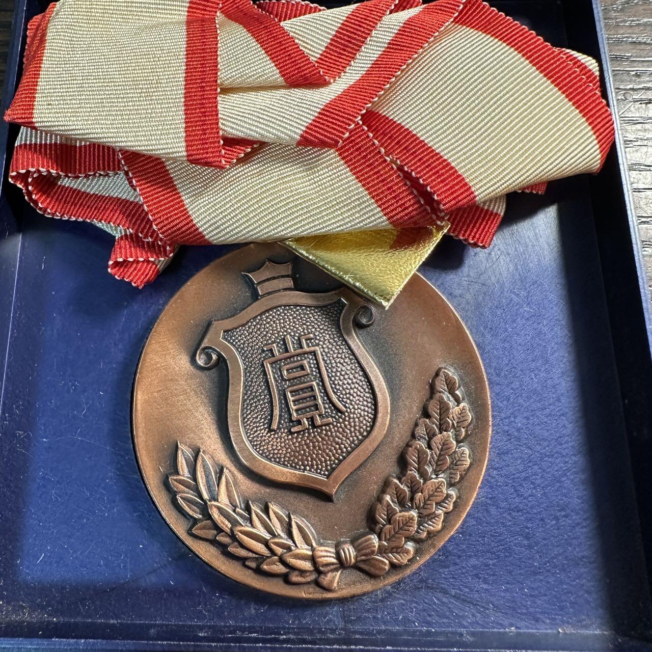 蒂克钱币 -第58场 日本企业章 徽章专场 昭和50年连队小火器射击竞技大会铜牌  60mm