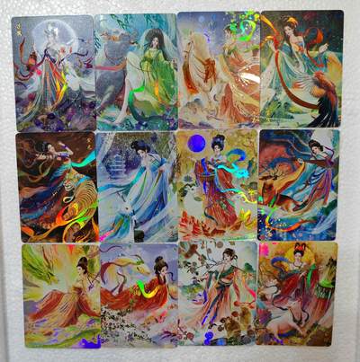 言遇卡牌【新春贺岁场2026.2.22晚22：00截拍】新人闲置欢迎捡漏 - 【套卡】十二生肖一套12张 彩闪 华夏惊鸿录 画师青朴