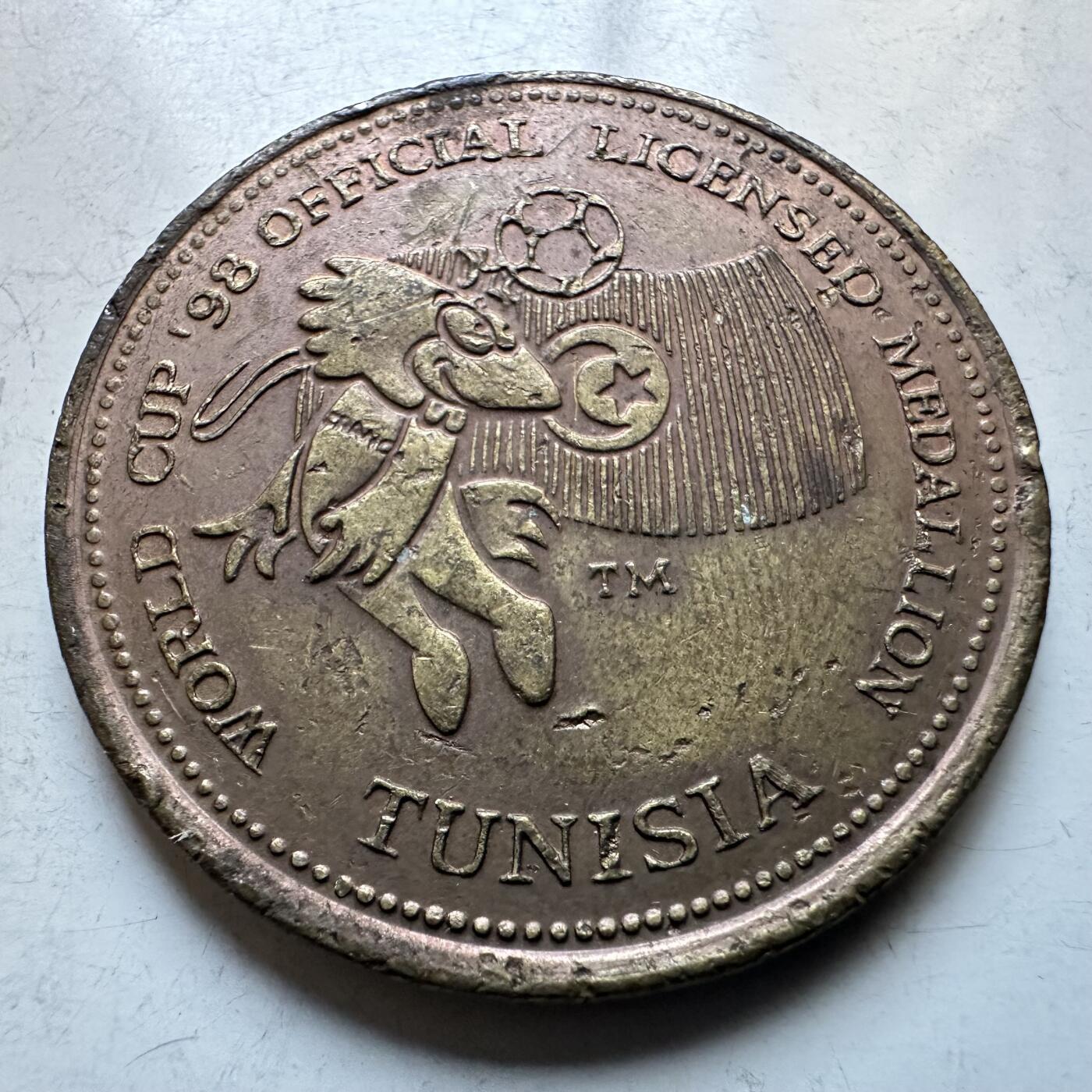 🌹外币初藏🌹🐯2026年第19场 快递已停，正月十五后再发 法国1998年世界杯纪念章32.3毫米