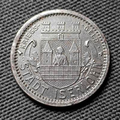 KK钱币收藏小铺  第397期 百期特怕（四拍之一） 2月预留时间 周末发货 - 1917 德紧伊瑟隆市 50芬尼铁币 