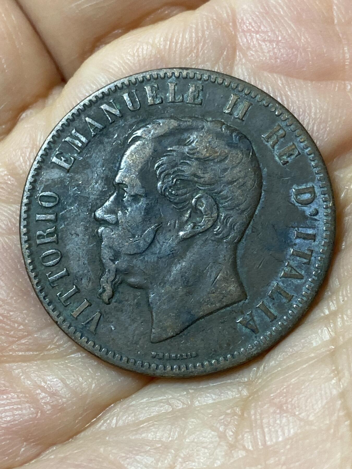 2026年第二十三场(总第一百九十二场）外国好品散币场(年后发货) 意大利王国1863年10分(维托里奥·埃马努埃莱二世，无标巴黎造，关门年仅发行2年)