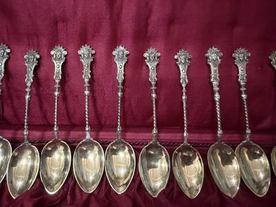 海外回流精品拍卖（五一专场） 法国回流银勺子一套（10.8cm，122g，有银标800）