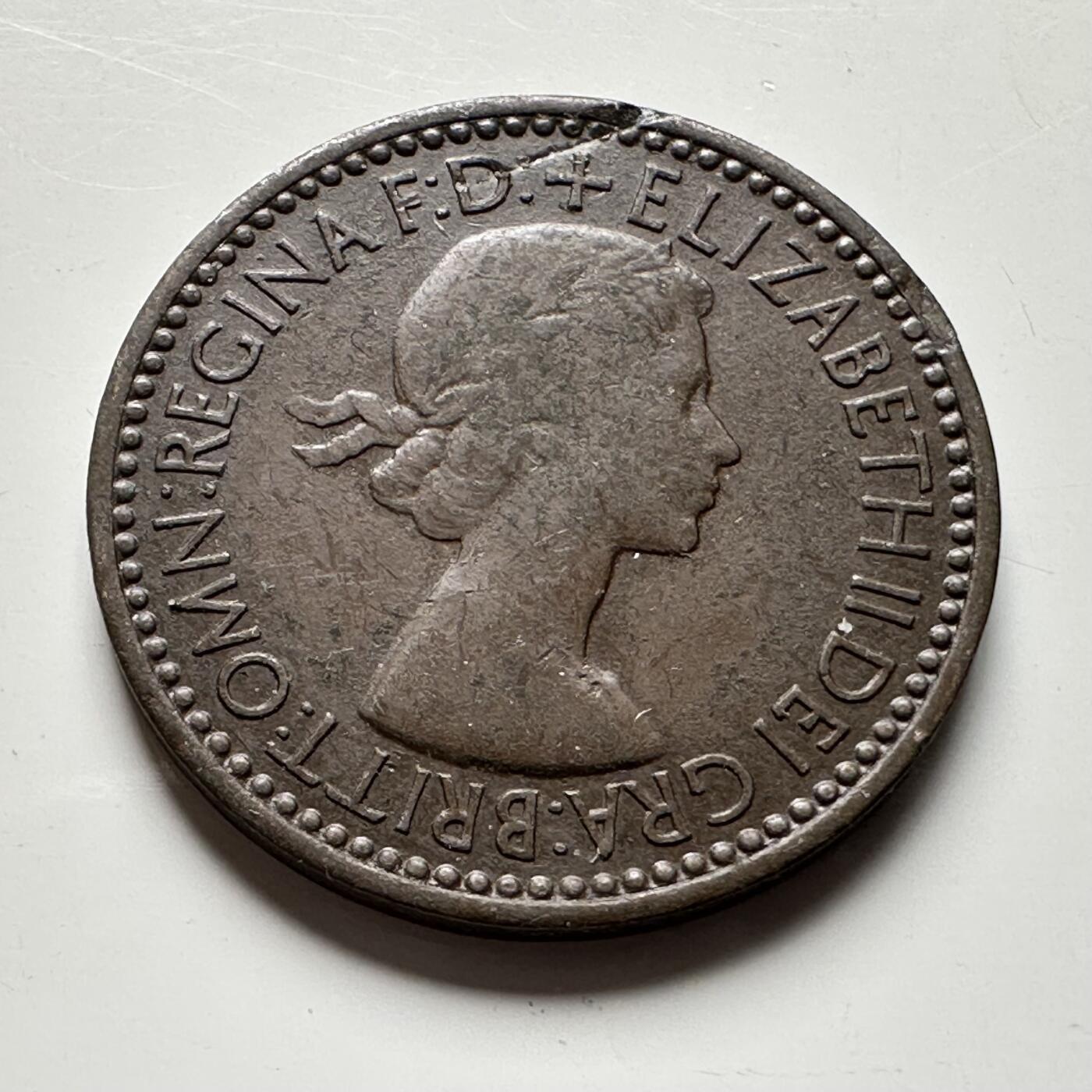 🌹外币初藏🌹🐯2026年第19场 快递已停，正月十五后再发 英国1953年1/4便士 一法新 