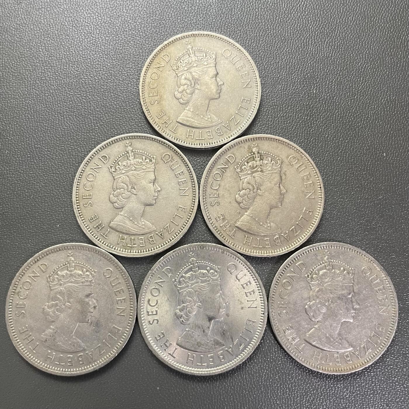 回流0301 香港大壹圆6枚不同年份