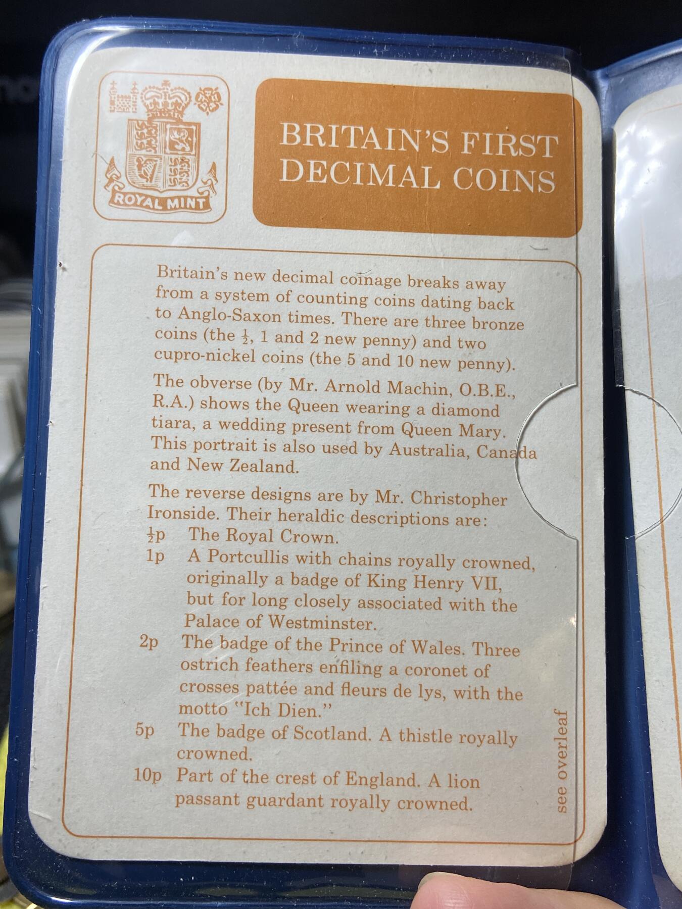 2026年第二十三场(总第一百九十二场）外国好品散币场(年后发货) 英国🇬🇧十进制第一版首发年原册套币5枚