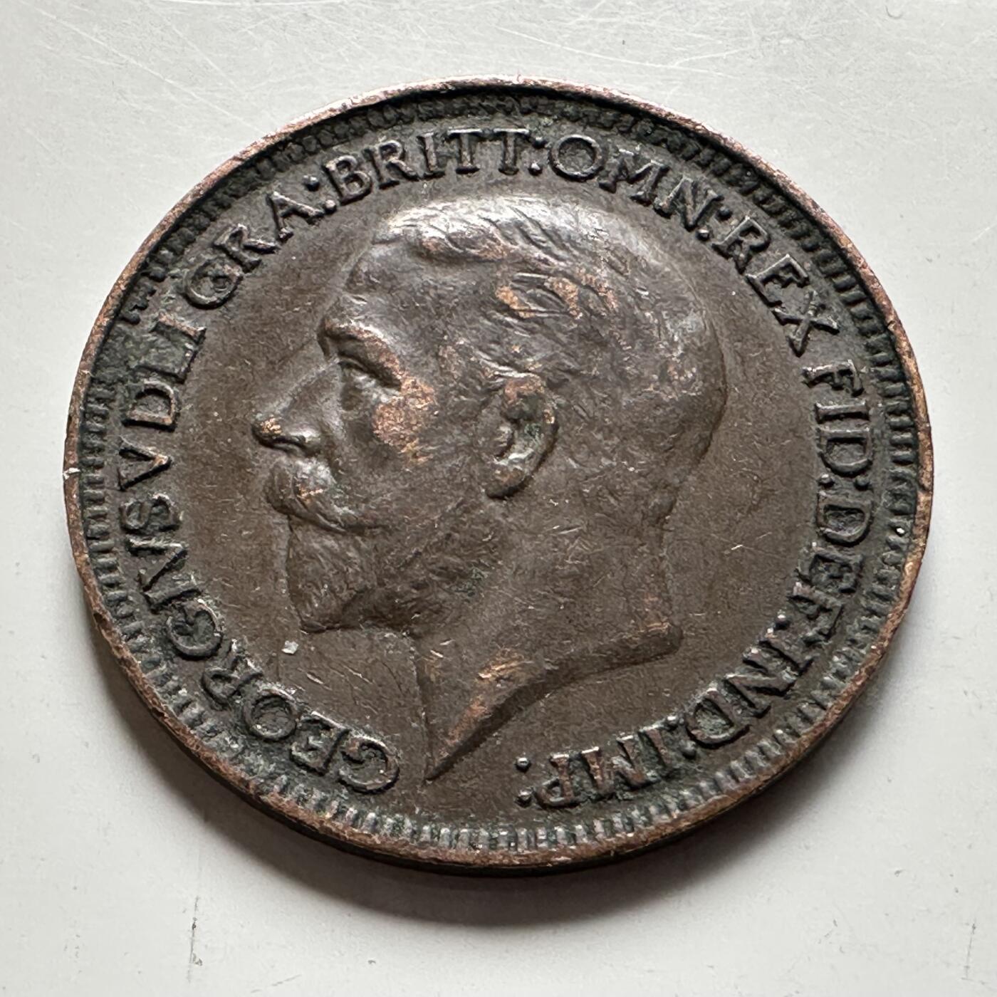 🌹外币初藏🌹🐯2026年第19场 快递已停，正月十五后再发 英国1932年1/4便士 一法新