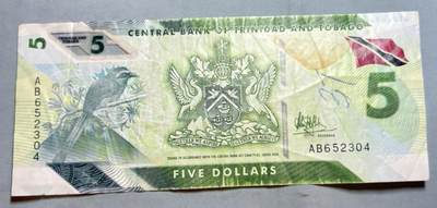 号角文化祝福各位藏友春节大吉马年入好藏 盛世勋华——号角文化勋章邮票专场拍卖第306期    - 特立尼达和多巴哥5元纸币