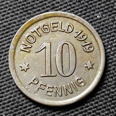 KK钱币收藏小铺  第397期 百期特怕（四拍之一） 2月预留时间 周末发货 - 1918 德国拉帝博尔 10芬尼铁币 