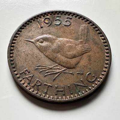 🌹外币初藏🌹🐯2026年第19场 快递已停，正月十五后再发 - 英国1955年1/4便士 一法新 