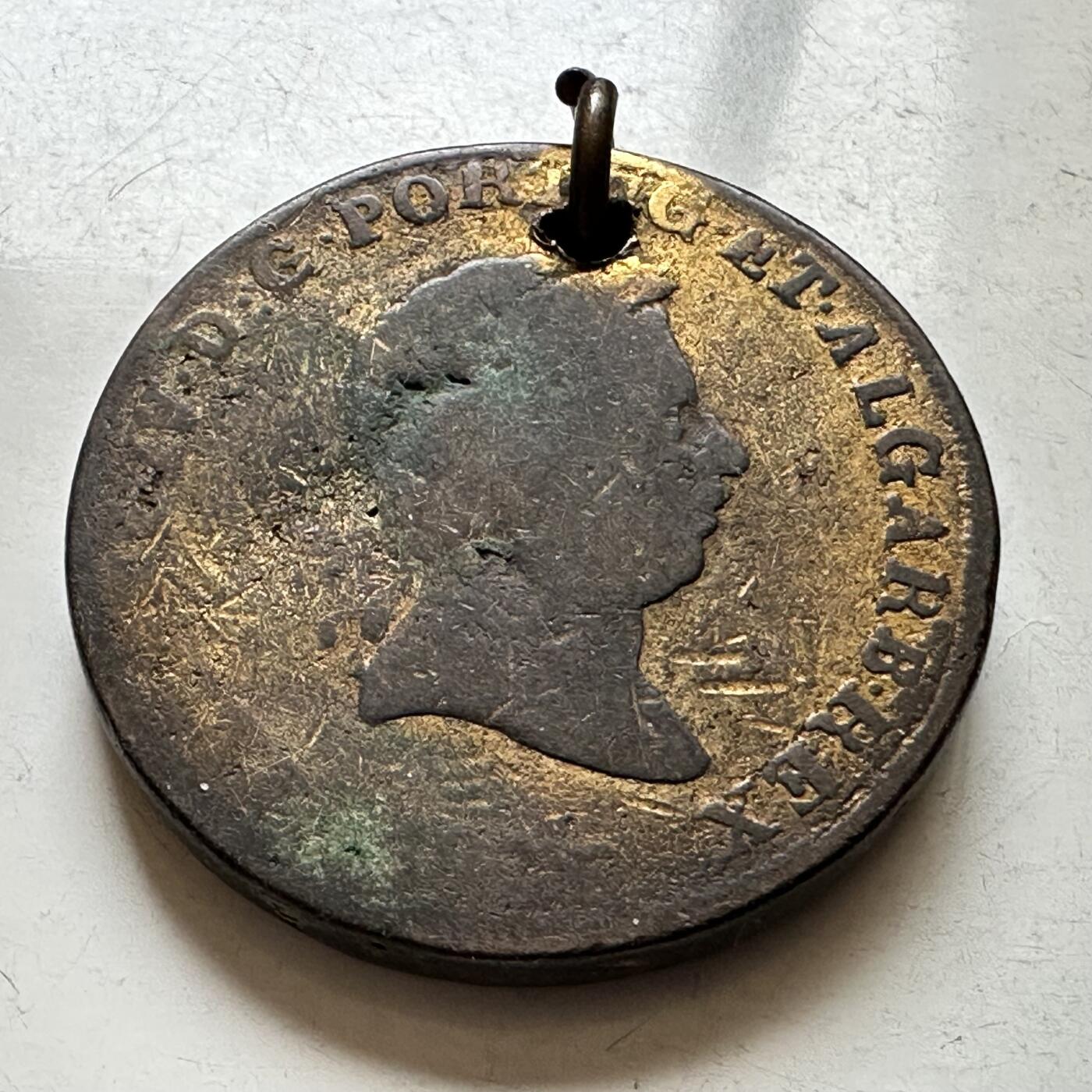 🌹外币初藏🌹🐯2026年第19场 快递已停，正月十五后再发 葡萄牙若昂六世1820年40瑞斯铜币 32克，35毫米大铜币